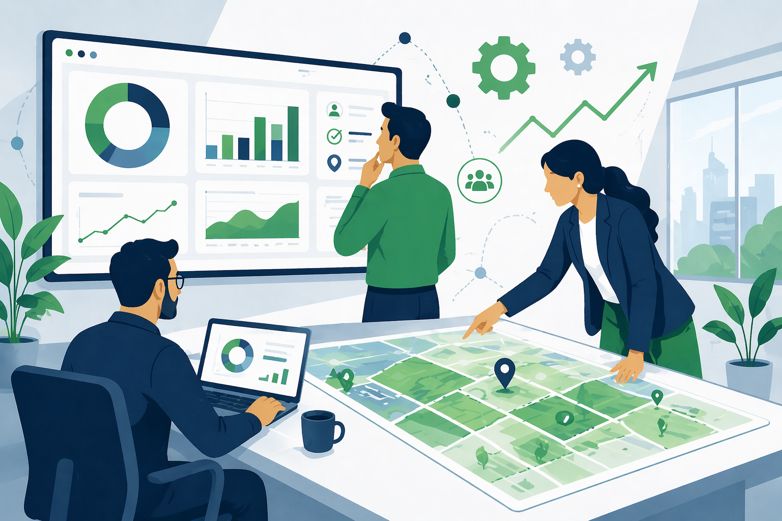 Team Management Dashboard Illustration